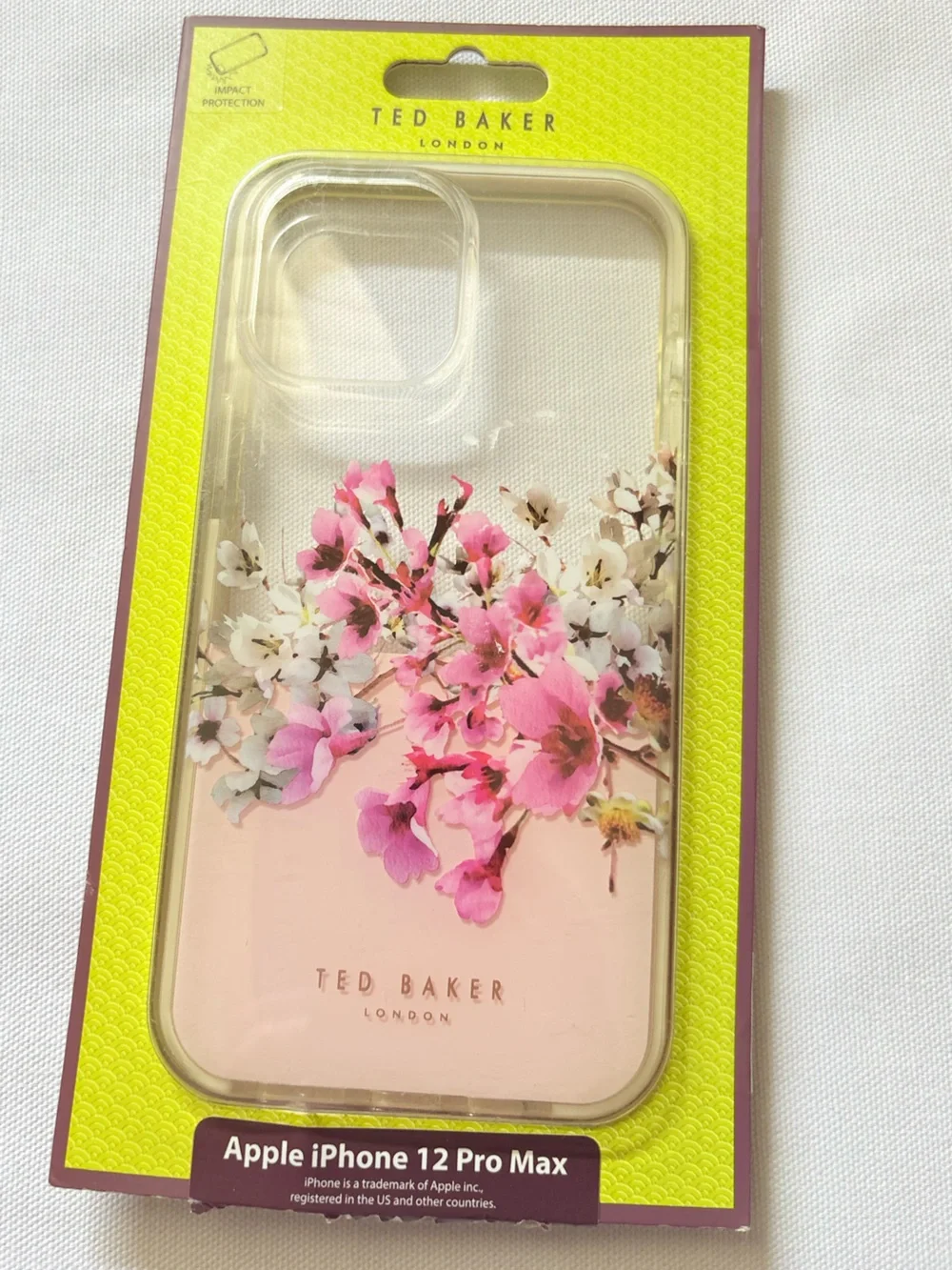 Ted Baker Pink Floral Clear Bumper Phone Case - iPhone 12 Pro Max